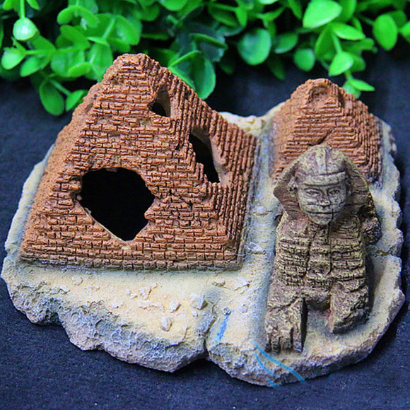 Ancient Egyptian Pyramids Sphinx Fish Tank Decoration