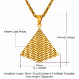Egyptian Pyramids Pendant Men Stainless Steel