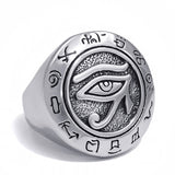 Men's Egyptian Eye of Horus Ra Udjat Talisman Ring