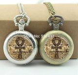 Egyptian Ankh Pocket Watch Eternal Life Symbol Jewelry