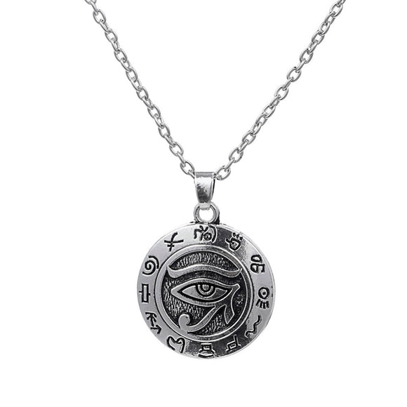 Trendy Religious Egyptian Eye of Ra Horus Necklace