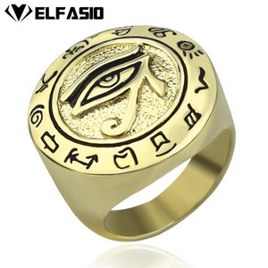 Men's Boys Egyptian Eye of Horus Ra Udjat Ring