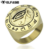 Men's Boys Egyptian Eye of Horus Ra Udjat Ring