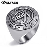 Men's Boys Egyptian Eye of Horus Ra Udjat Ring