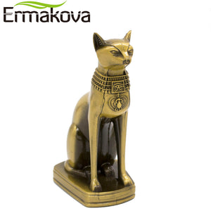 Metal Bastet Statue Egyptian Cat God Figurine Cat in Ancient Egypt Metal Sculpture Home Desk Office Decor Gift