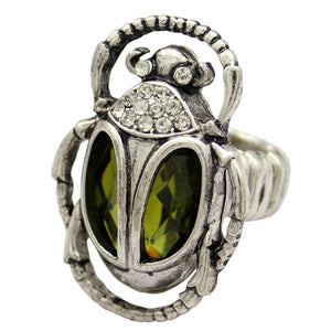 Cleopatra Egyptian khepri Scarab Beetle Warcraft Stone Ring