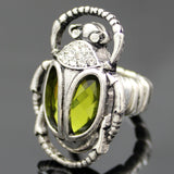 Cleopatra Egyptian khepri Scarab Beetle Warcraft Stone Ring