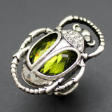 Cleopatra Egyptian khepri Scarab Beetle Warcraft Stone Ring