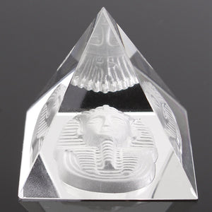 Egypt Egyptian Shape Clear Crystal Pyramid