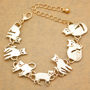 Egyptian Bastet Gold Cat Kitten Pet Charm Bracelets
