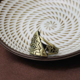 Pyramid Egyptian Eye Of Horus Ring