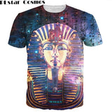 Cosmos T shirt  summer New Arrivals fashion men T Shirt Ancient Egyptian pharaoh 3D print O Neck Short Sleeve tshirts