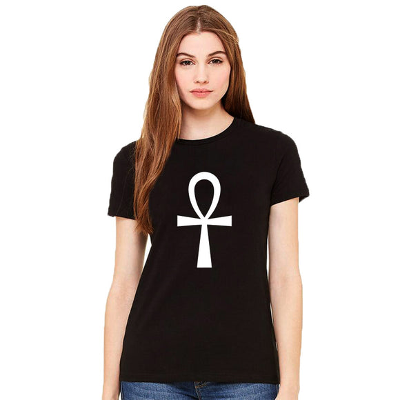 EGYPTIAN CROSS Print punk Summer T Shirt Women
