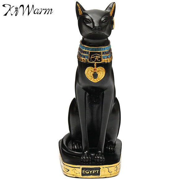 Vintage Egyptian Cat Goddess Figurine Black Cat