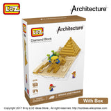 LOZ Diamond Blocks Egyptian Pyramid Model Sphinx and Pyramid LOZ World Famous Architecture Series Toys Children Buildings 9376