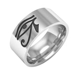 Men's Boys Egyptian Eye of Horus Ra Titanium steel Ring