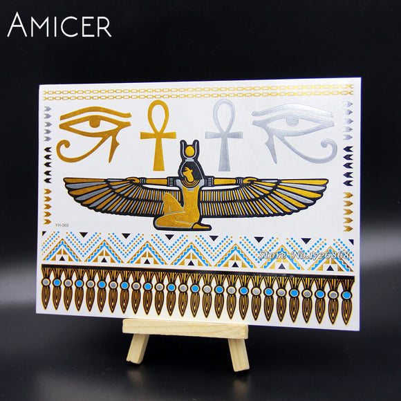 Body Art Waterproof Tattoo Egyptian Goddess Pattern