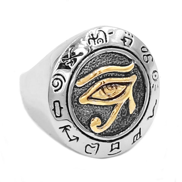 Egyptian Eye of Horus Ra Udjat Amulet Ring