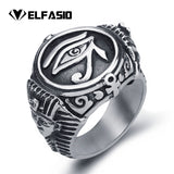 Men's Stainless Steel Ring Egyptian Pharaohs Eye of Horus