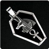 1pcs Egyptian Ancient Silver Jewelry Cartouch God Anubis Pendant