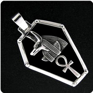 1pcs Egyptian Ancient Silver Jewelry Cartouch God Anubis Pendant