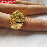 Egyptian Pyramid Metal Ring Golden Hip Hop Men's Jewelry
