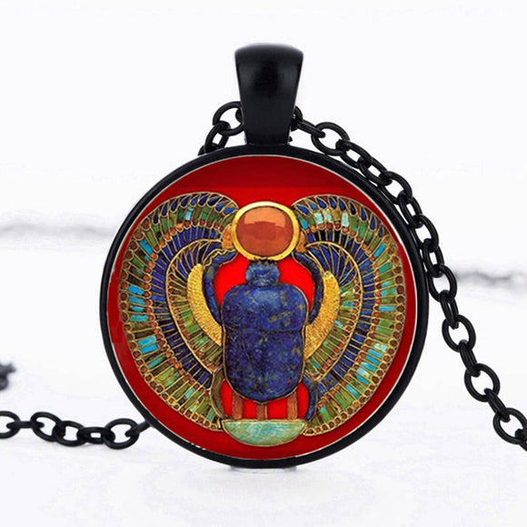 Egyptian Necklace Scarab Crystal
