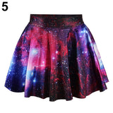 Egyptian Mural Mini Flared Half-length Skirt