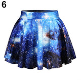 Egyptian Mural Mini Flared Half-length Skirt