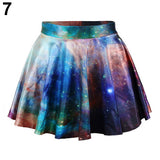 Egyptian Mural Mini Flared Half-length Skirt