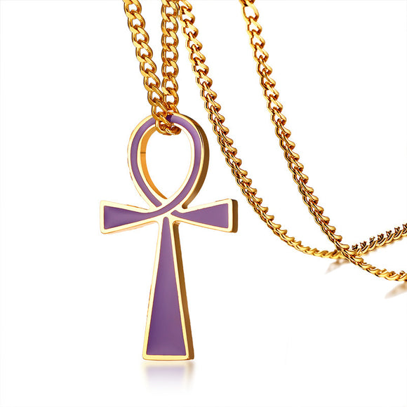 Women Amulet Egyptian Ankh Cross Key Of Life Necklace
