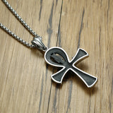 Egyptian Cross of Life Ankh With Scarab Necklace