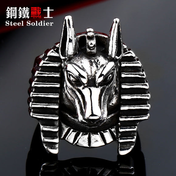 steel soldier Egyptian mythology Anubis rings