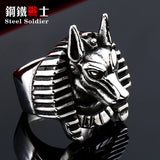 steel soldier Egyptian mythology Anubis rings
