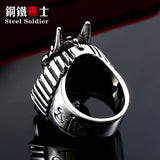 steel soldier Egyptian mythology Anubis rings