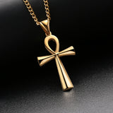 Egyptian Life Cross Pendant Hip-hop Necklace