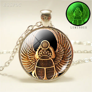 Egyptian Scarab Pendant Scarab Necklace