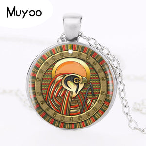Eye of Ra Logo Pendant Necklace Egyptian