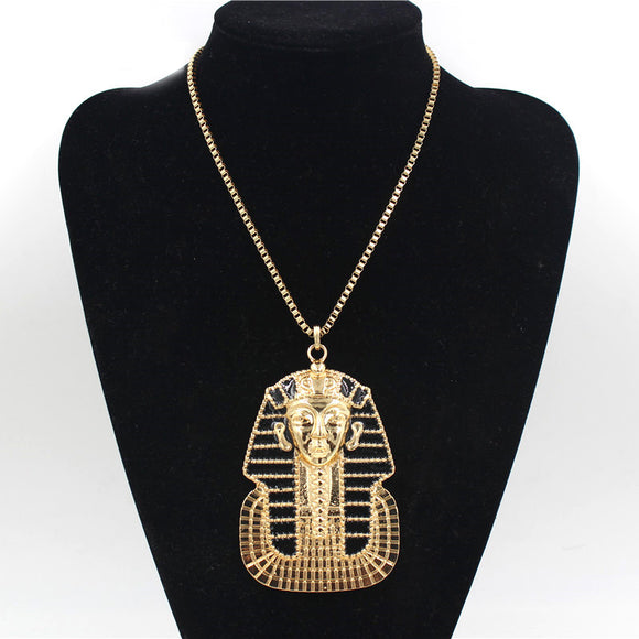 Black Enamel Tutankhamen Classic Egyptian Pharaoh Head