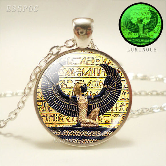 Egyptian pendant jewelry Egyptian goddess glass necklace
